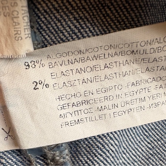 Zara Classic Button-Up Two Tone Blue Jean Denim Jacket women's size Medium - Picture 6 of 8